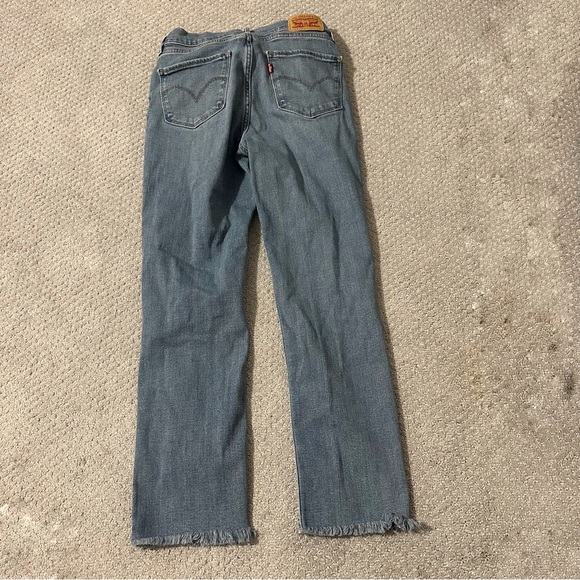 Levi’s Straight Leg Distressed Jeans | Levis 724 High Rise Straight Crop Size 27 - Picture 8 of 9